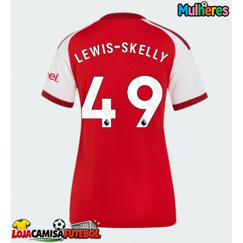 Camisa de Futebol Arsenal Myles Lewis-Skelly #49 Equipamento Principal Mulheres 2026-27 Manga Curta